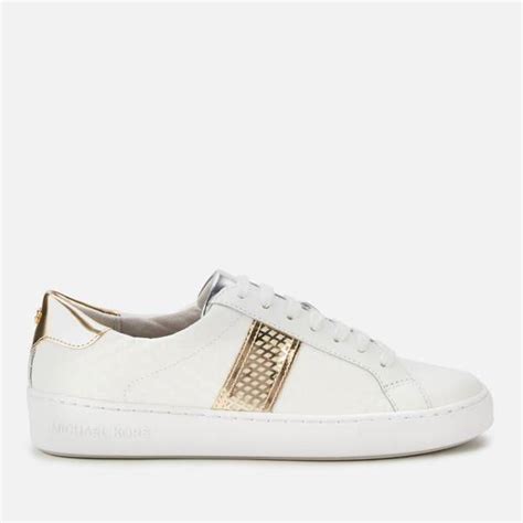 michael michael kors women's irving stripe cupsole sneakers